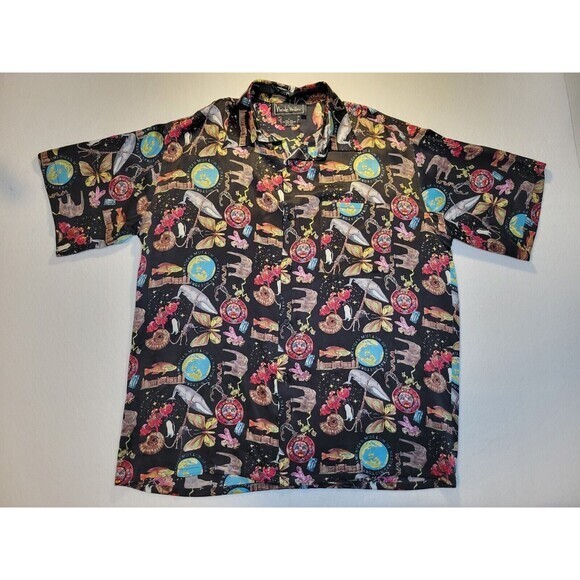 Vintage '94 Nicole Miller Limited Rare Silk American Museum Of Natural History L - Picture 1 of 8